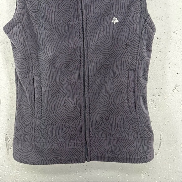 Straight Down size Small Dark Gray Textured Fleece Vest - Picture 3 of 8